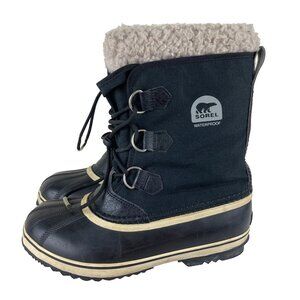 Sorel Women Sz 6 Caribou Waterproof Insulated Snow Boots Sherpa Trim